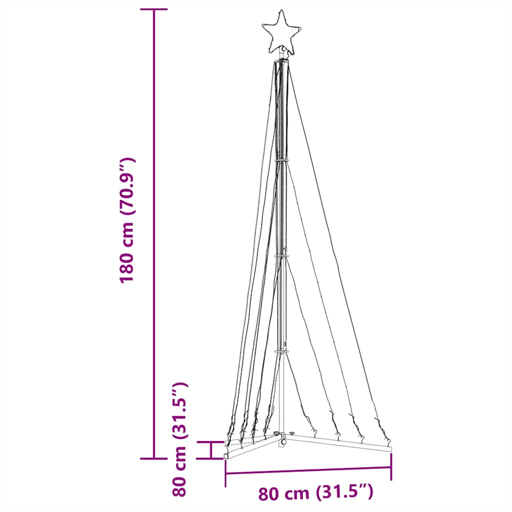 LED julgran 339 LEDs kallvit 187 cm