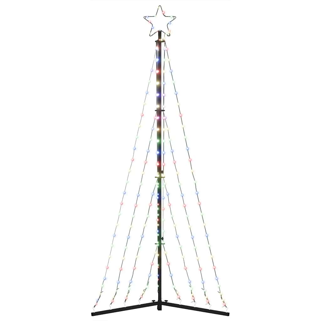 LED julgran 339 LEDs flerfärgad 187 cm