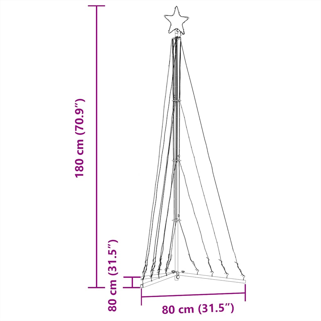 LED julgran 339 LEDs flerfärgad 187 cm