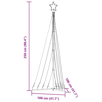 LED julgran 447 LEDs kallvit 250 cm