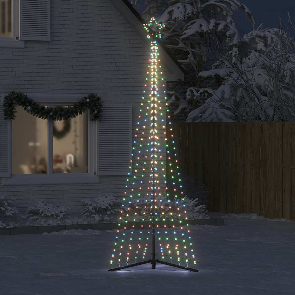 LED julgran 495 LEDs flerfärgad 300,5 cm
