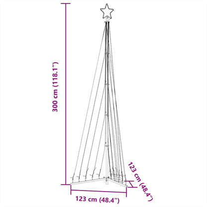 LED julgran 495 LEDs flerfärgad 300,5 cm