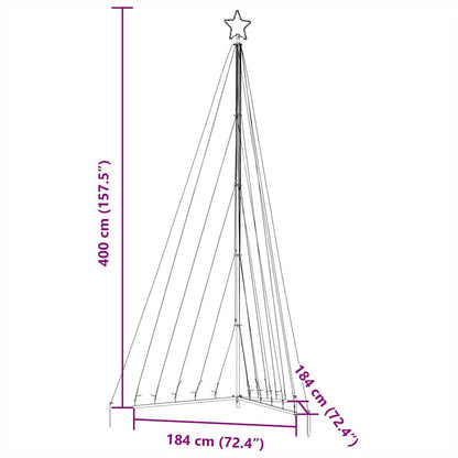 LED julgran 570 LEDs kallvit 399 cm