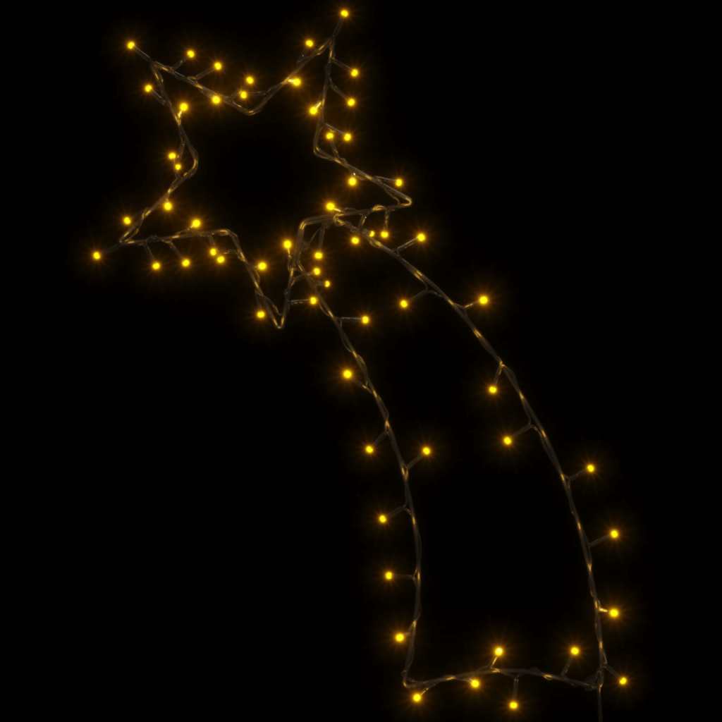 Julbelysning stjärnskott silhuett 80 LEDs varmvit