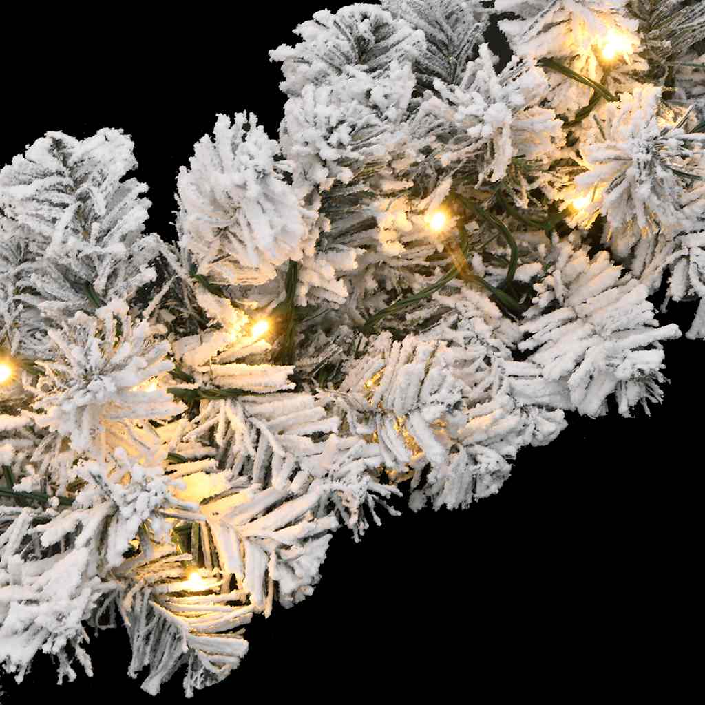 Julgirlang med LED-ljus grön 5 m PVC