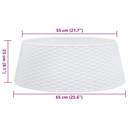 Julgranskrage vit Ø65x23 cm plast