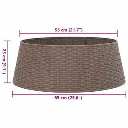 Julgranskrage brun Ø65x23 cm plast