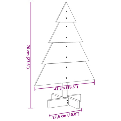 Julgran trä 70 cm massivt trä