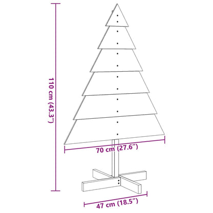Julgran trä 110 cm massivt trä