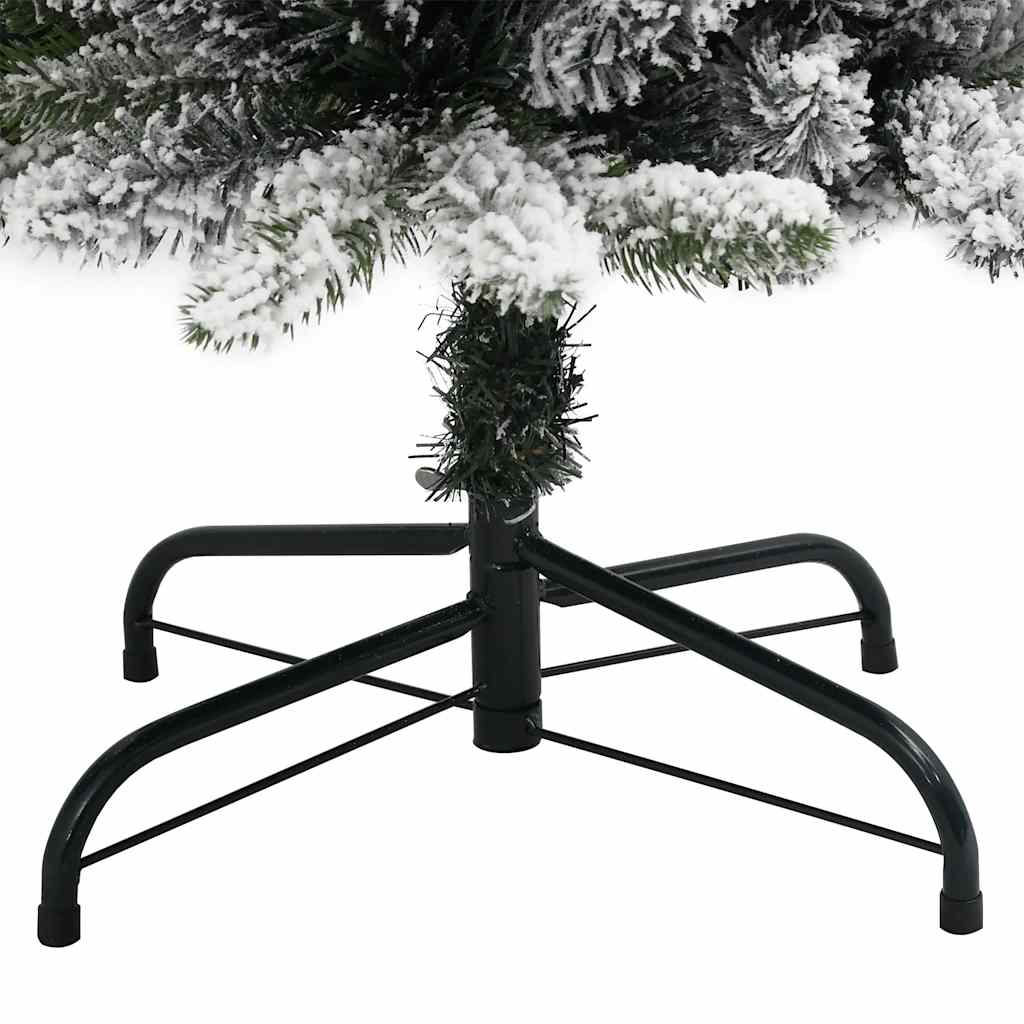 Plastgran med 150 LEDs och snö 120 cm