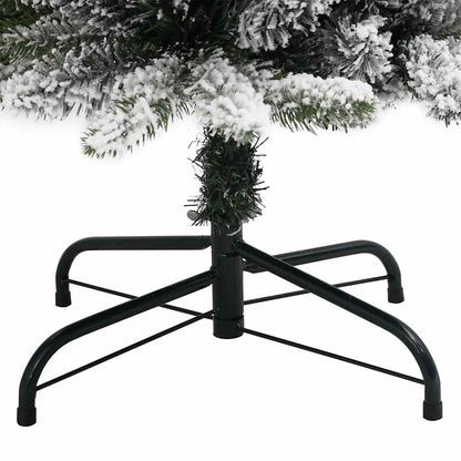 Plastgran med 150 LEDs och snö 120 cm