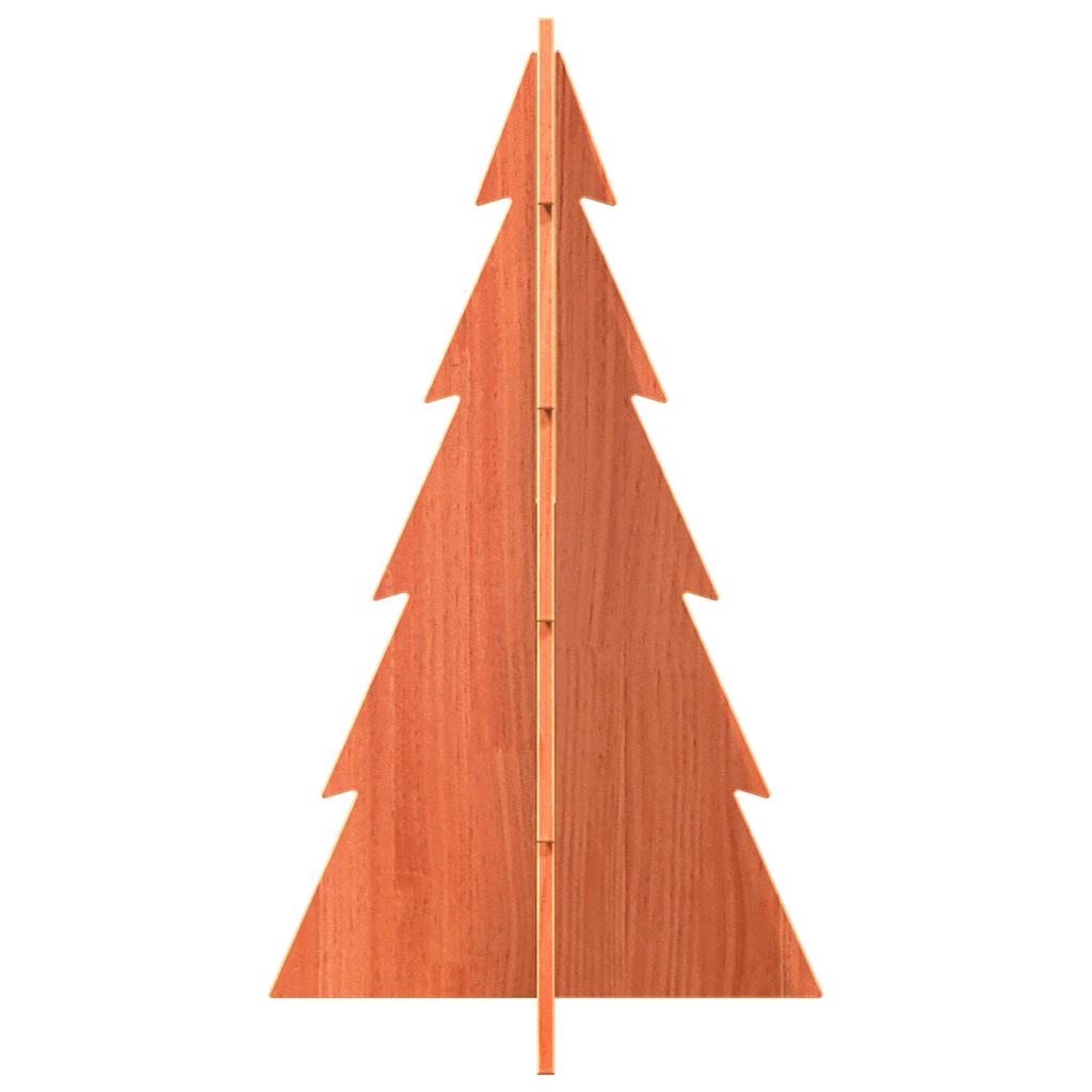 Julgran trä vaxbrun 80 cm massiv furu