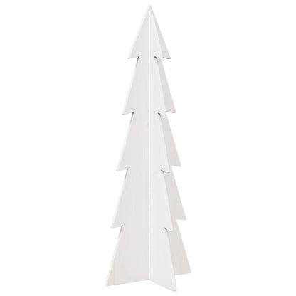 Julgran trä vit 112 cm massiv furu
