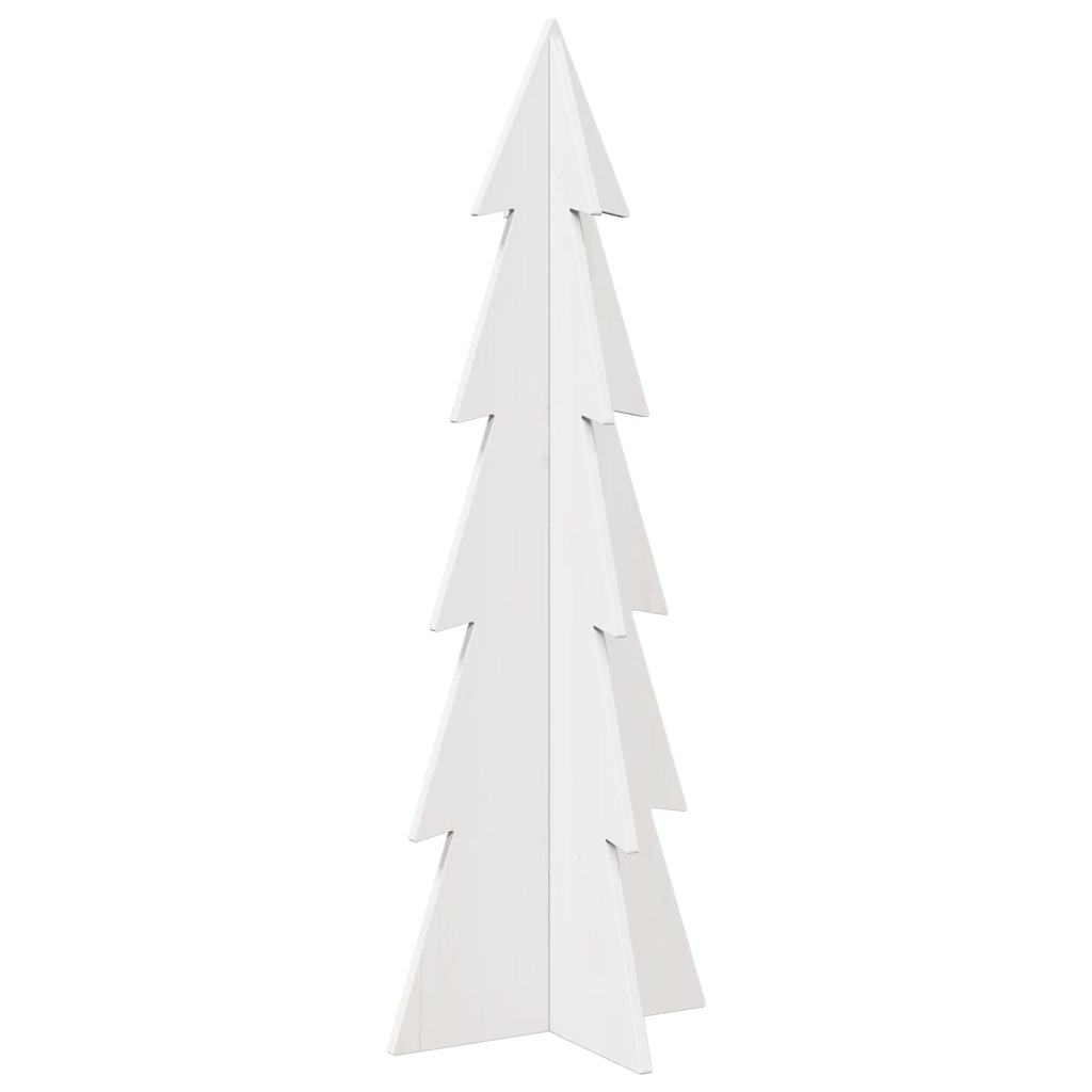 Julgran trä vit 112 cm massiv furu