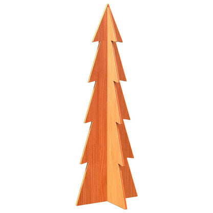 Julgran trä vaxbrun 112 cm massiv furu