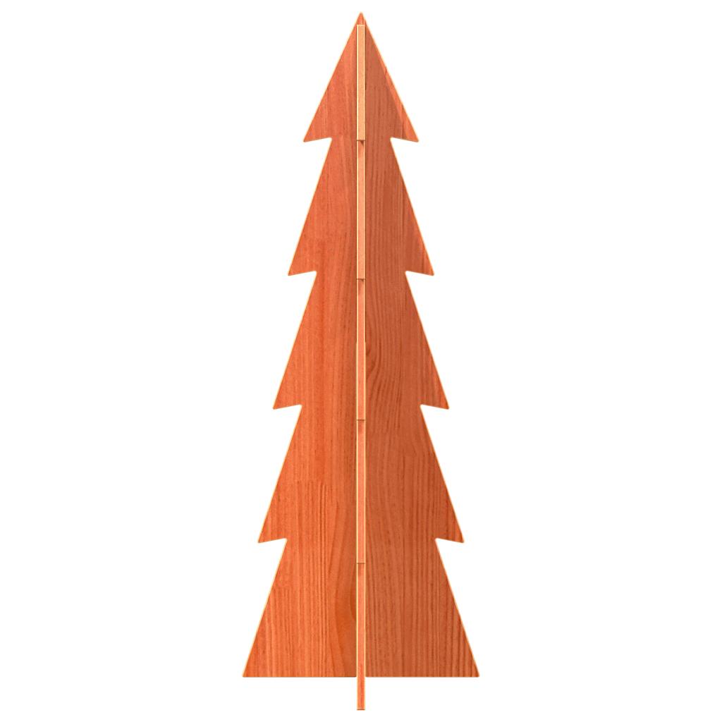 Julgran trä vaxbrun 112 cm massiv furu