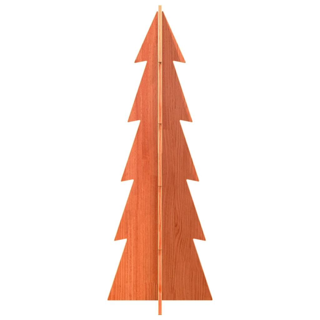 Julgran trä vaxbrun 112 cm massiv furu