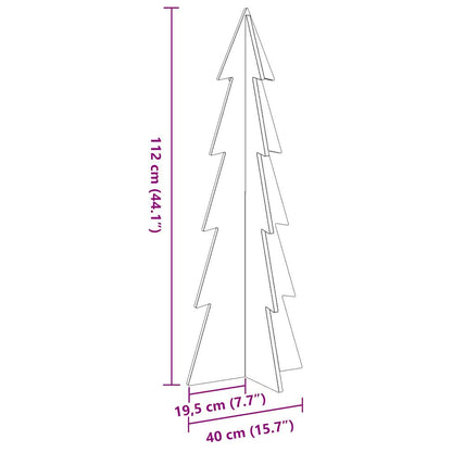 Julgran trä vaxbrun 112 cm massiv furu
