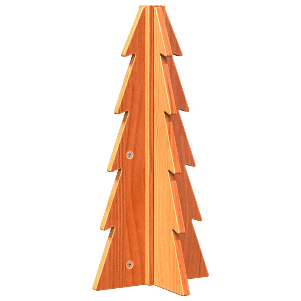 Julgran trä vaxbrun 49 cm massiv furu