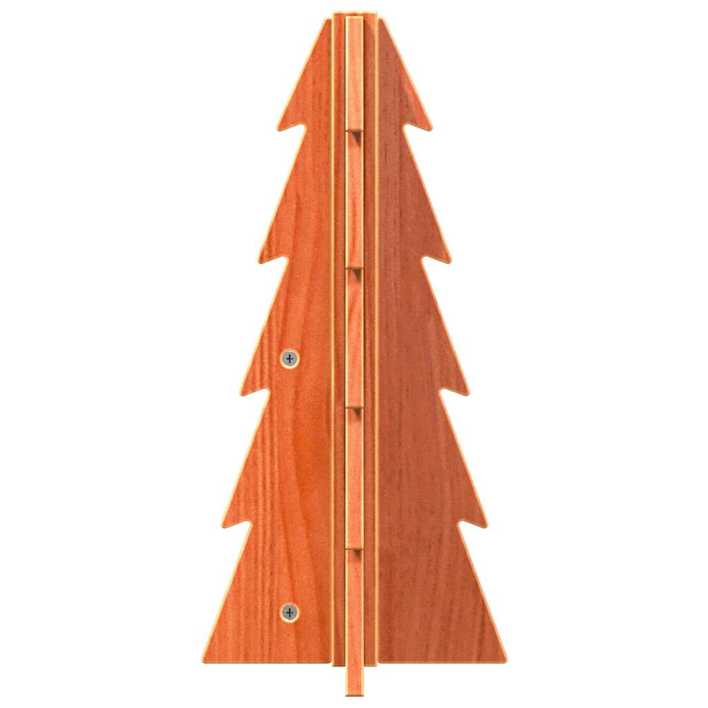 Julgran trä vaxbrun 49 cm massiv furu