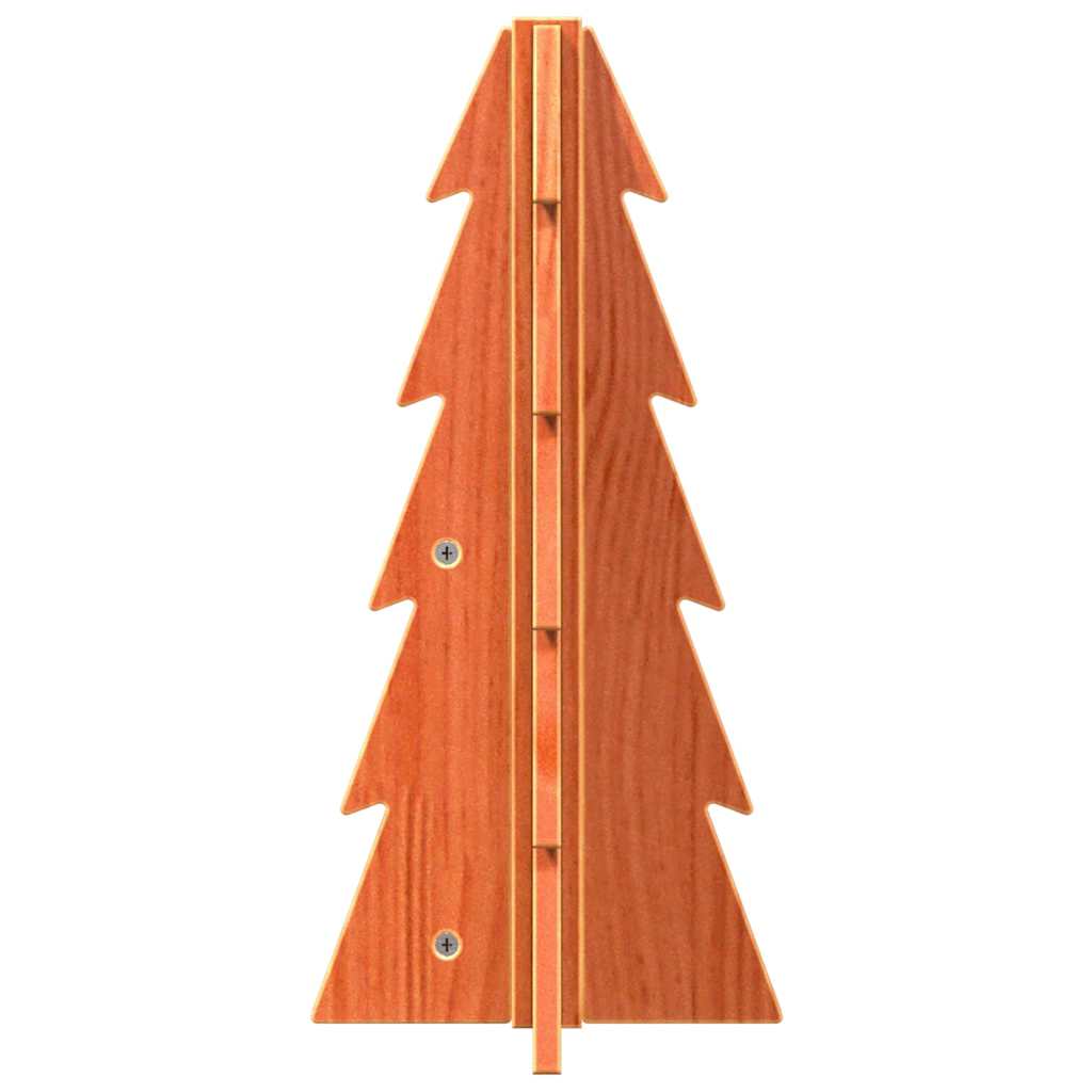 Julgran trä vaxbrun 49 cm massiv furu