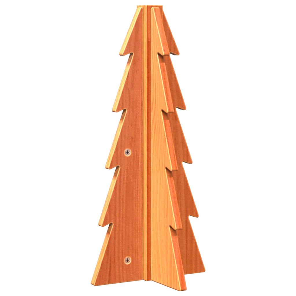 Julgran trä vaxbrun 49 cm massiv furu