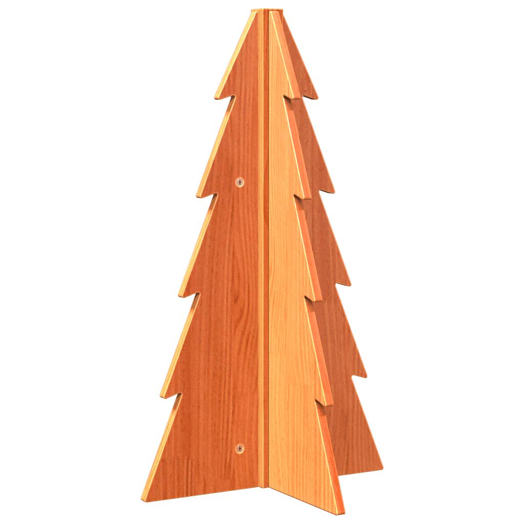 Julgran trä vaxbrun 69,5 cm massiv furu