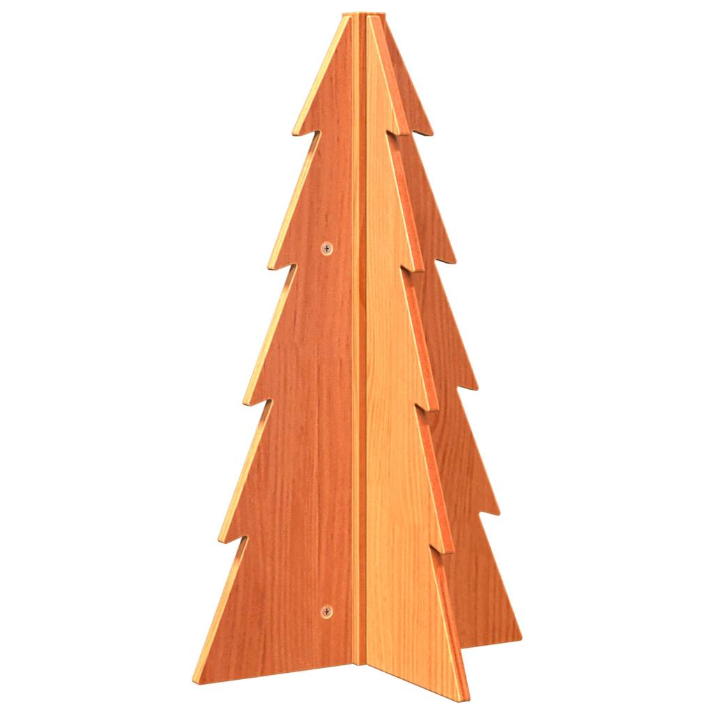 Julgran trä vaxbrun 69,5 cm massiv furu