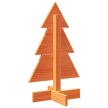 Julgran trä vaxbrun 60 cm massiv furu