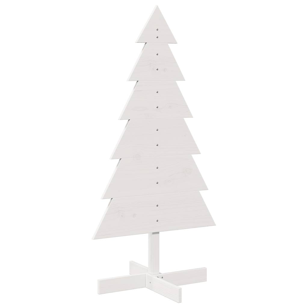 Julgran trä vit 120 cm massiv furu