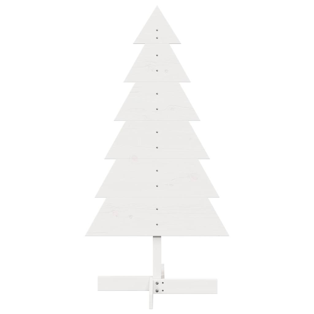 Julgran trä vit 120 cm massiv furu