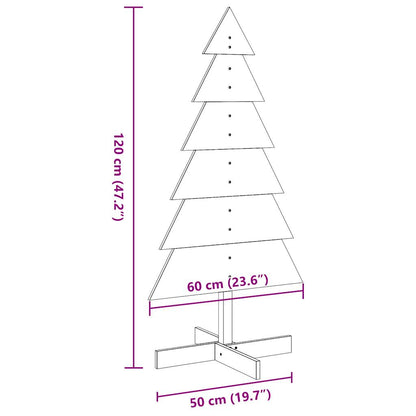 Julgran trä vit 120 cm massiv furu