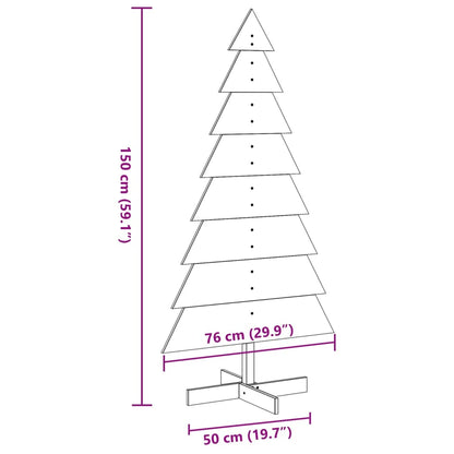 Julgran i trä 150 cm massiv furu