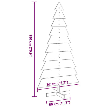 Julgran trä vit 180 cm massiv furu