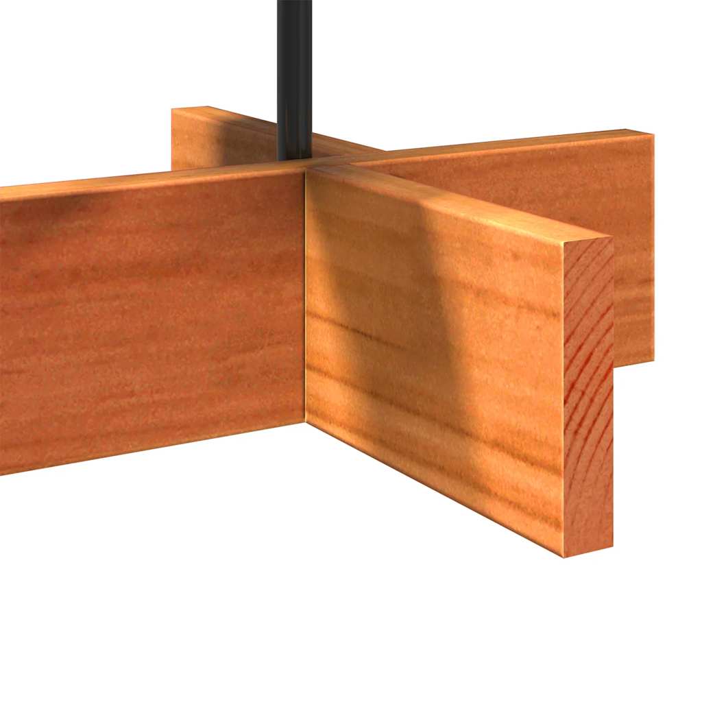 Julgran trä vaxbrun 60 cm massiv furu