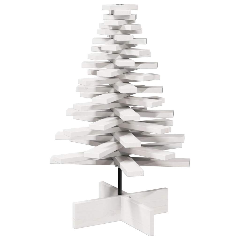 Julgran trä vit 80 cm massiv furu