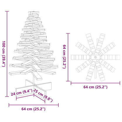 Julgran trä vit 100 cm massiv furu