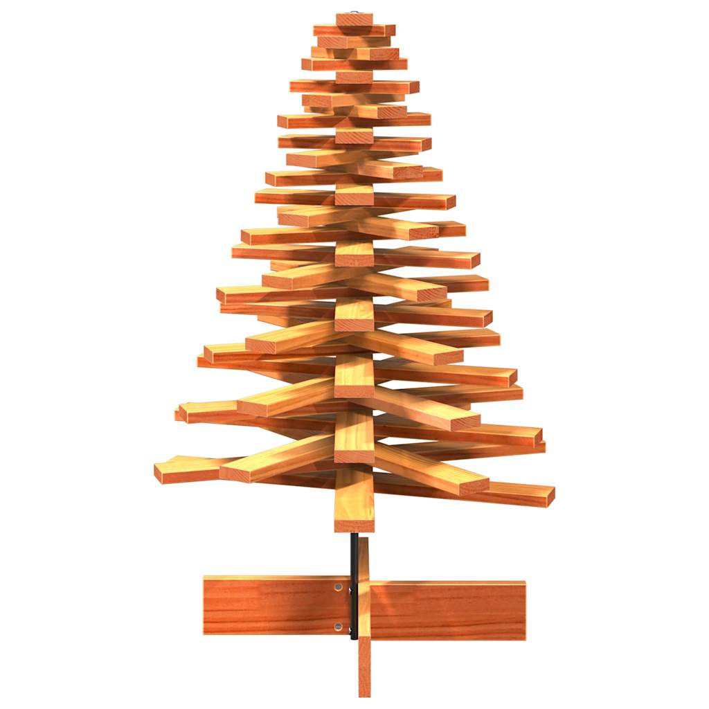 Julgran trä vaxbrun 100 cm massiv furu