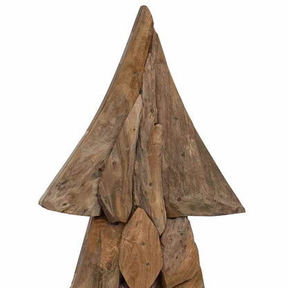 Julgran med stativ Brun 90 cm Massivt teakträ