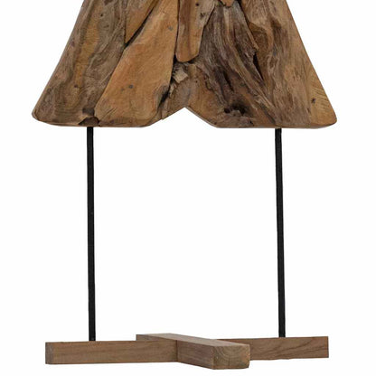 Julgran med stativ Brun 90 cm Massivt teakträ