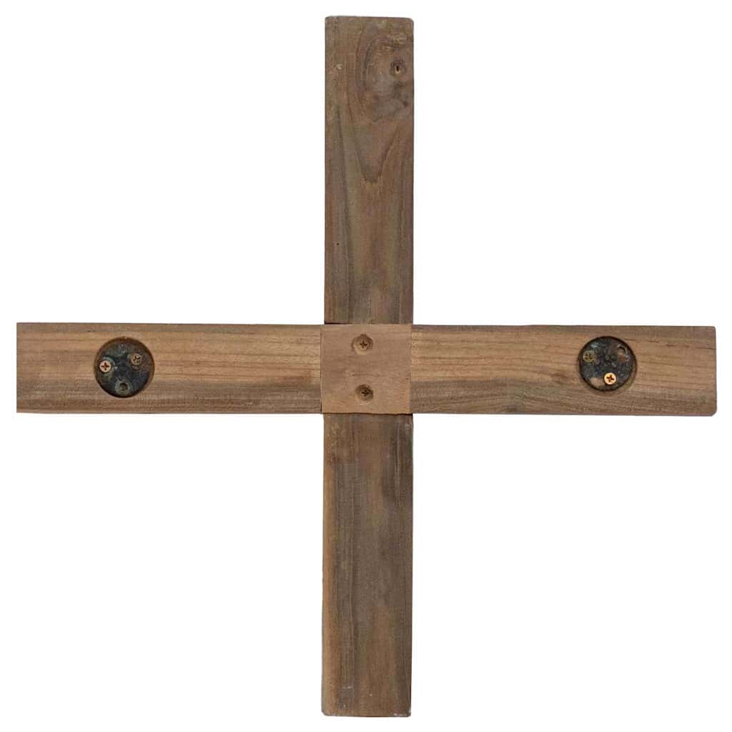 Julgran med stativ Brun 90 cm Massivt teakträ