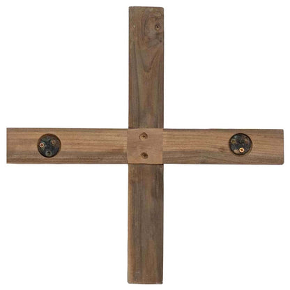 Julgran med stativ Brun 90 cm Massivt teakträ
