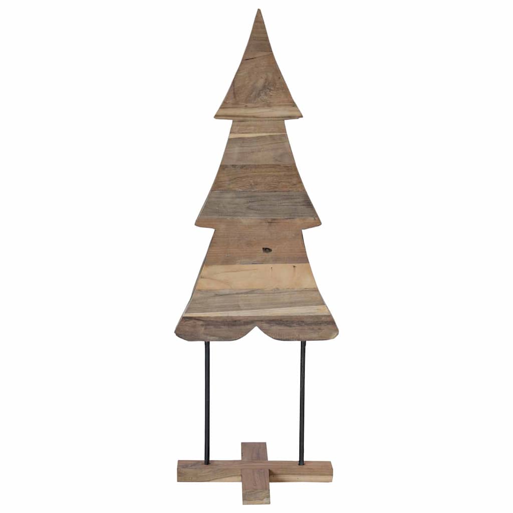 Julgran med stativ Brun 121 cm Massivt teakträ