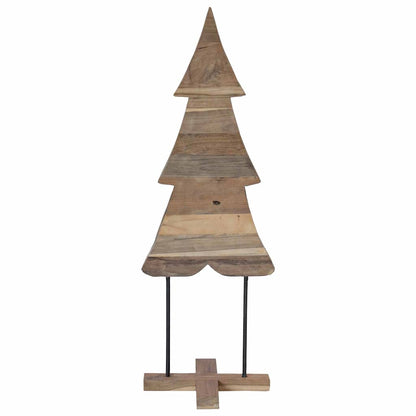 Julgran med stativ Brun 121 cm Massivt teakträ