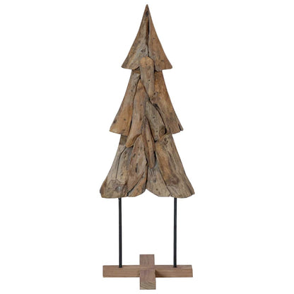 Julgran med stativ Brun 121 cm Massivt teakträ