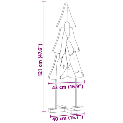 Julgran med stativ Brun 121 cm Massivt teakträ
