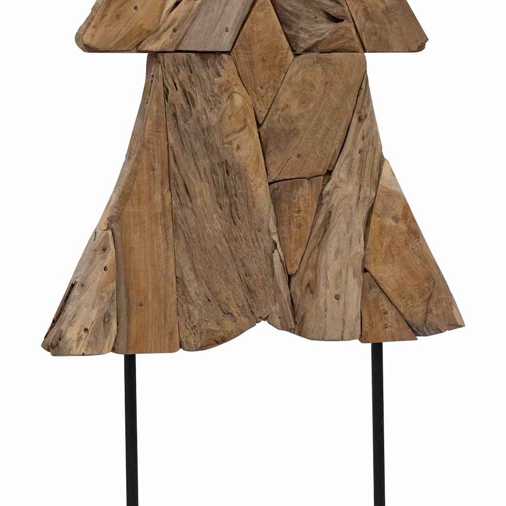 Julgran med stativ Brun 151 cm Massivt teakträ