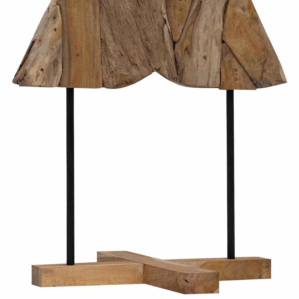 Julgran med stativ Brun 151 cm Massivt teakträ