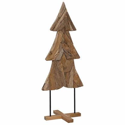 Julgran med stativ Brun 151 cm Massivt teakträ