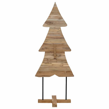 Julgran med stativ Brun 151 cm Massivt teakträ